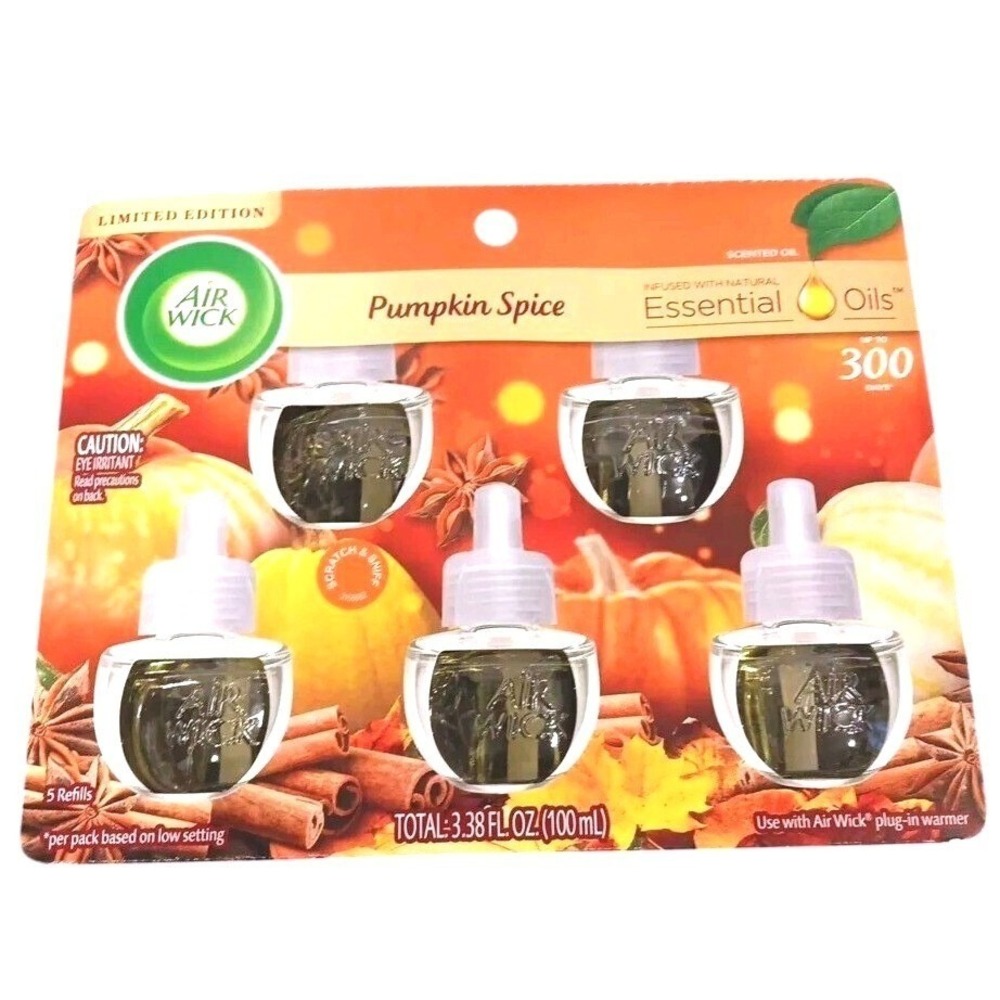 Air Wick Limited‎ Edition PUMPKIN SPICE Air Freshener Refill Pack (5 Refill BTS)